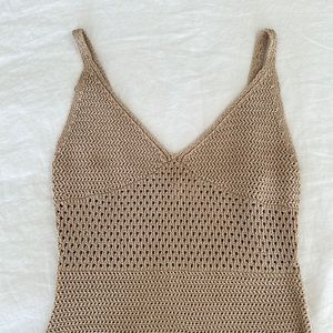 Aritzia Crochet mini slit dress - Evie